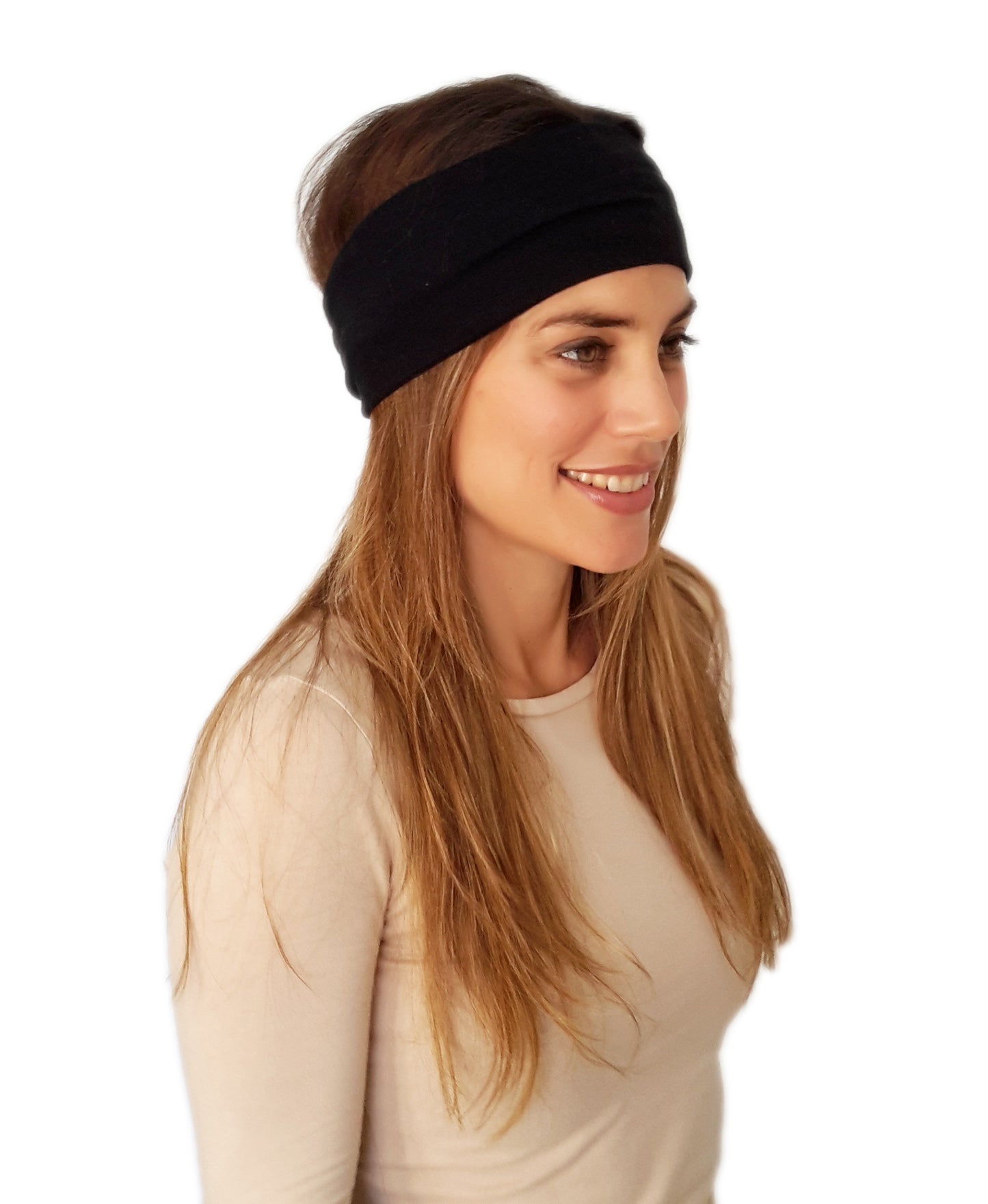 Cinta de Pelo Elástica con Nudo · Negro