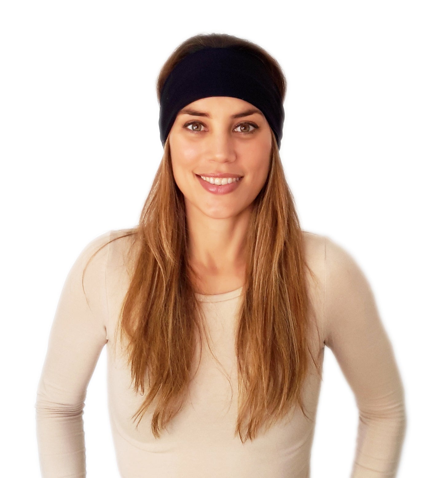 Cinta de Pelo Elástica con Nudo · Negro Deluxe