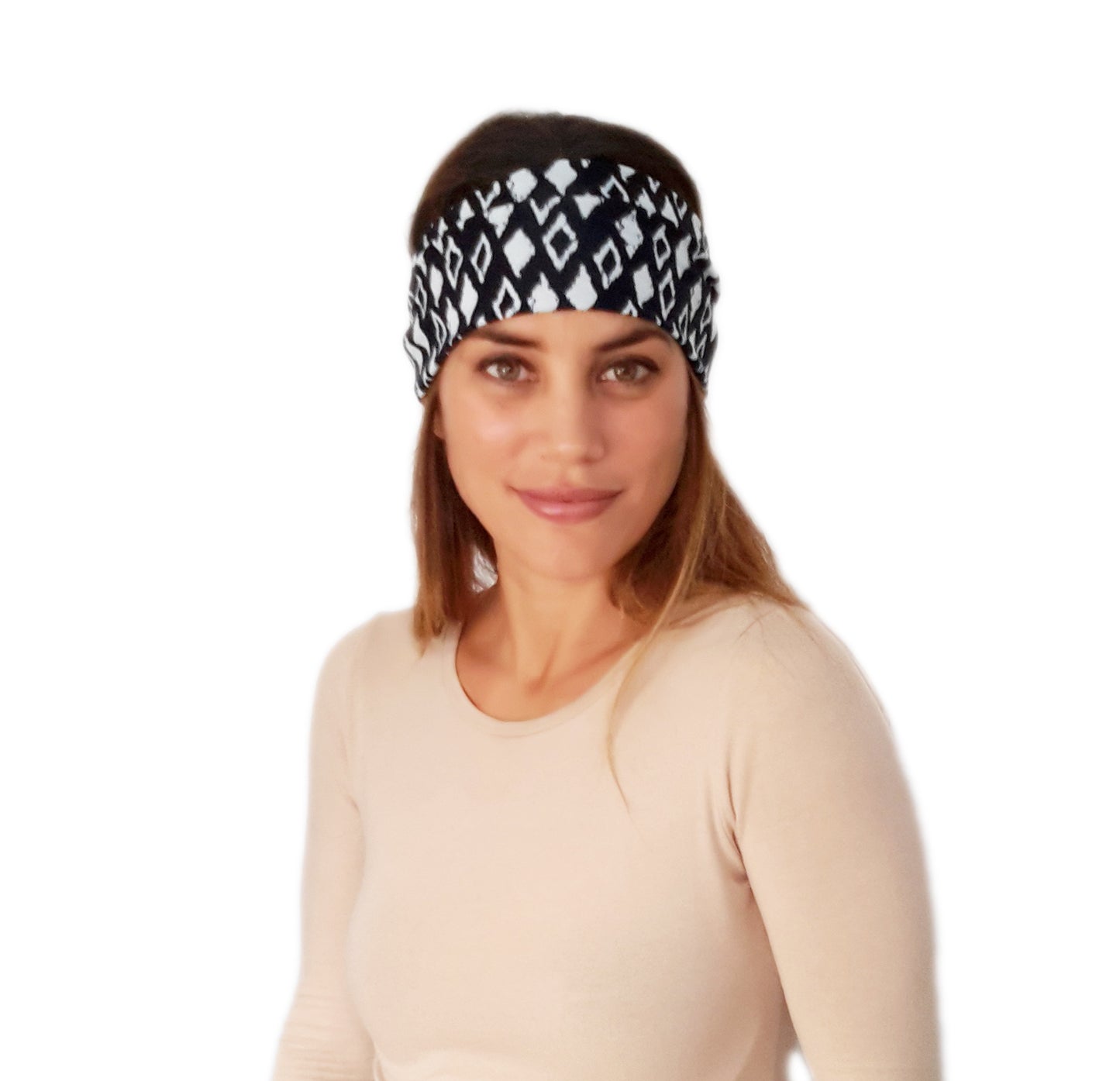 Cinta de Pelo Elástica con Nudo · Rombos