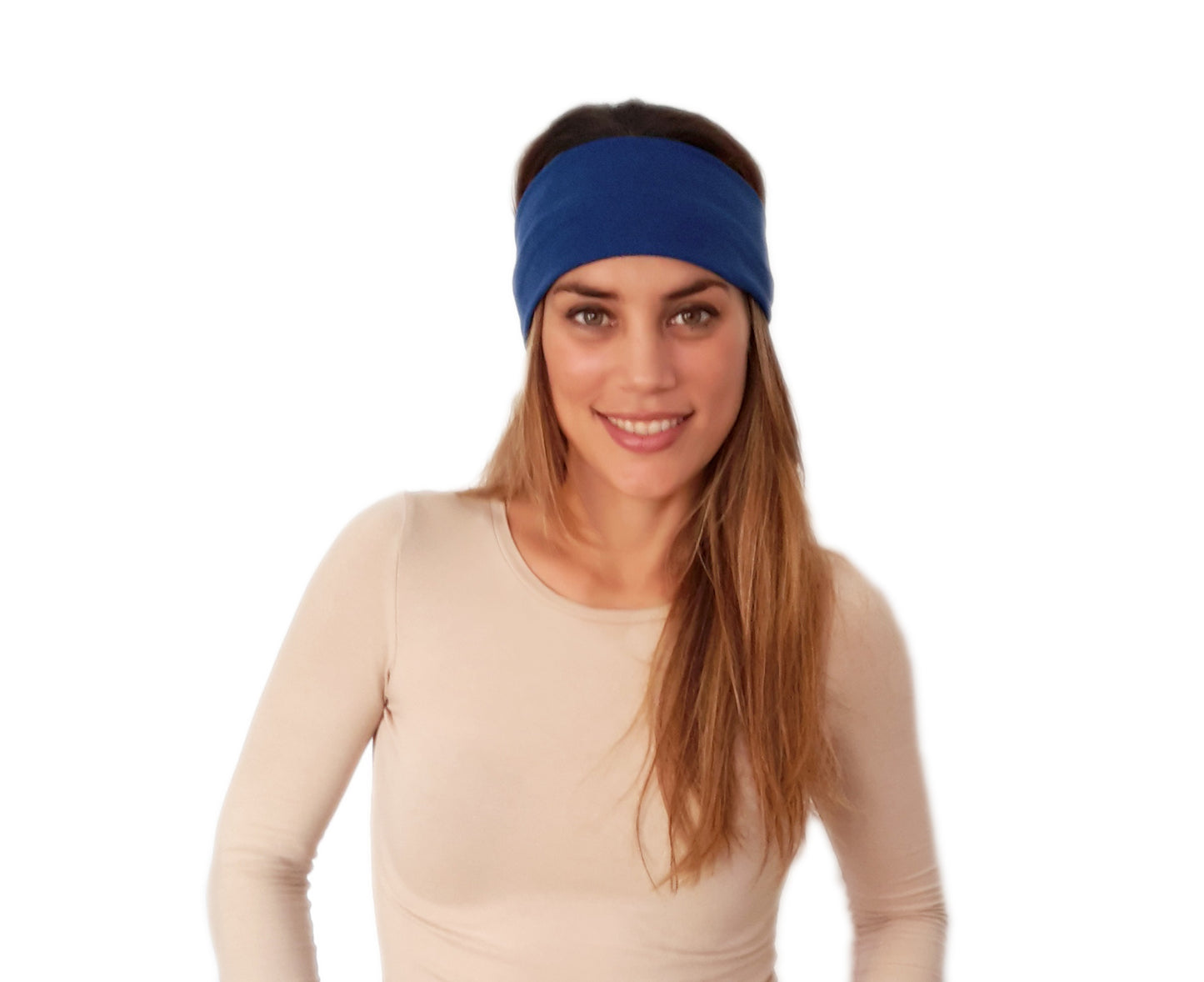 Cinta de Pelo Elástica con Nudo · Azul Cobalto