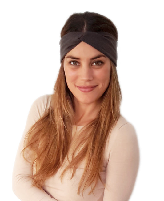 Cinta de Pelo Elástica con Nudo · Castaño