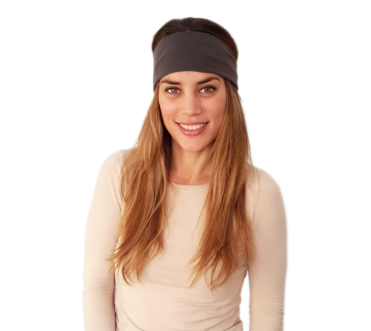 Cinta de Pelo Elástica con Nudo · Castaño