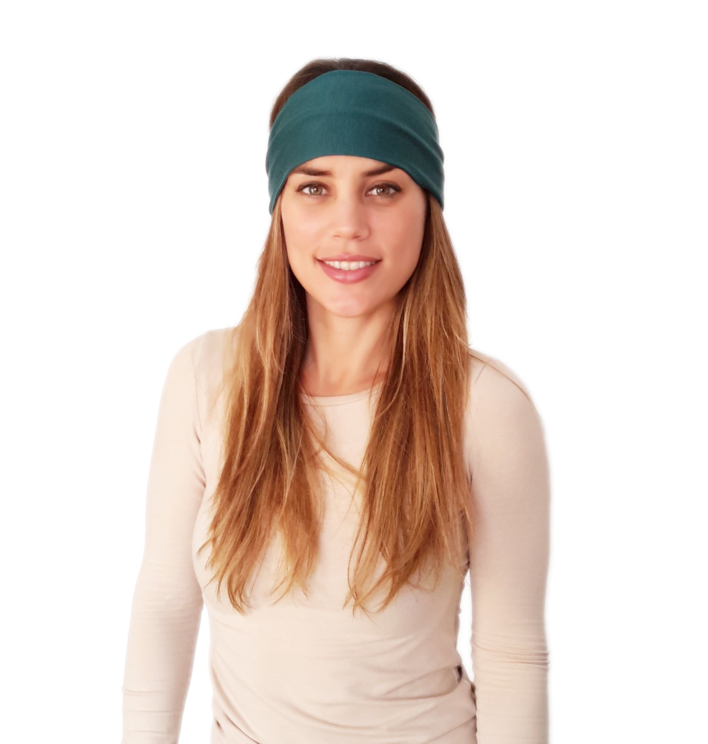 Cinta de Pelo Elástica con Nudo · Verde Selva