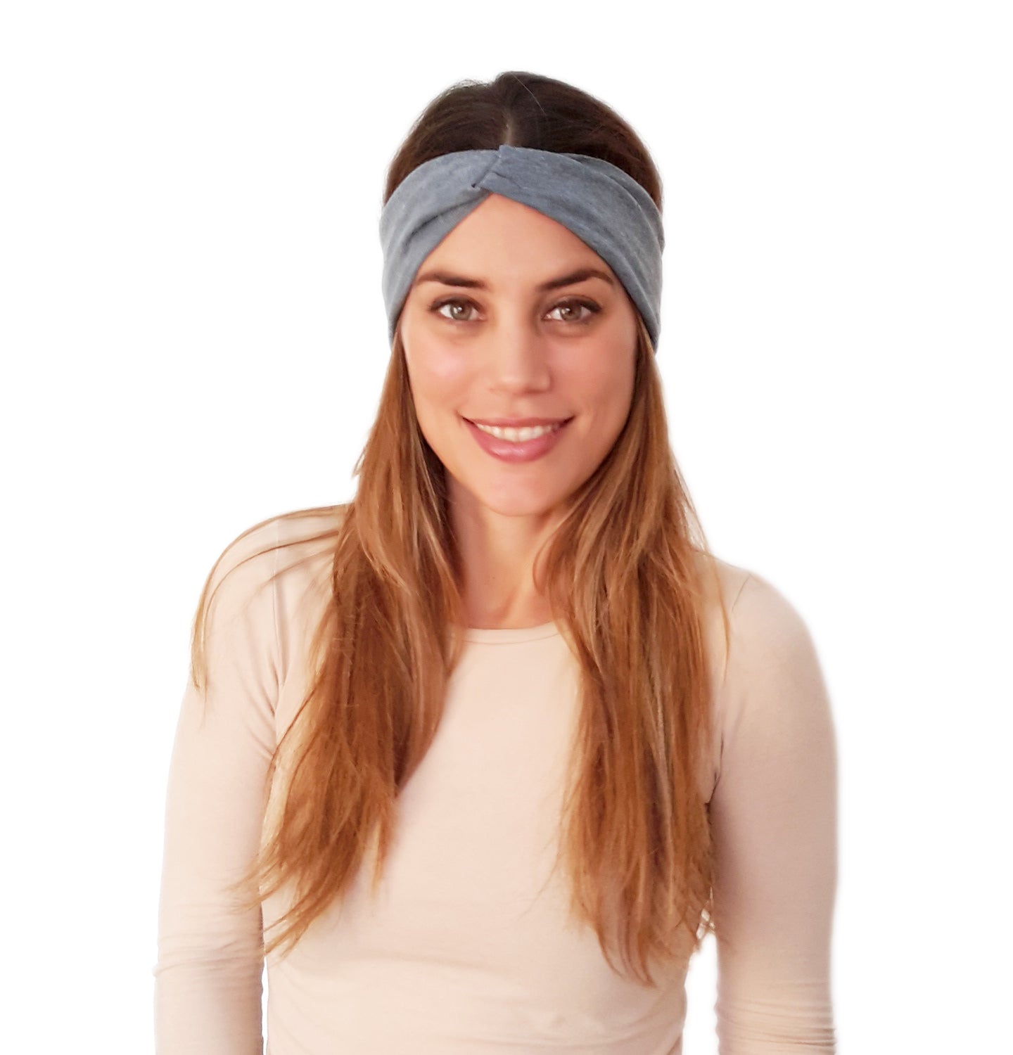 Cinta de Pelo Elástica con Nudo · Gris Oscuro