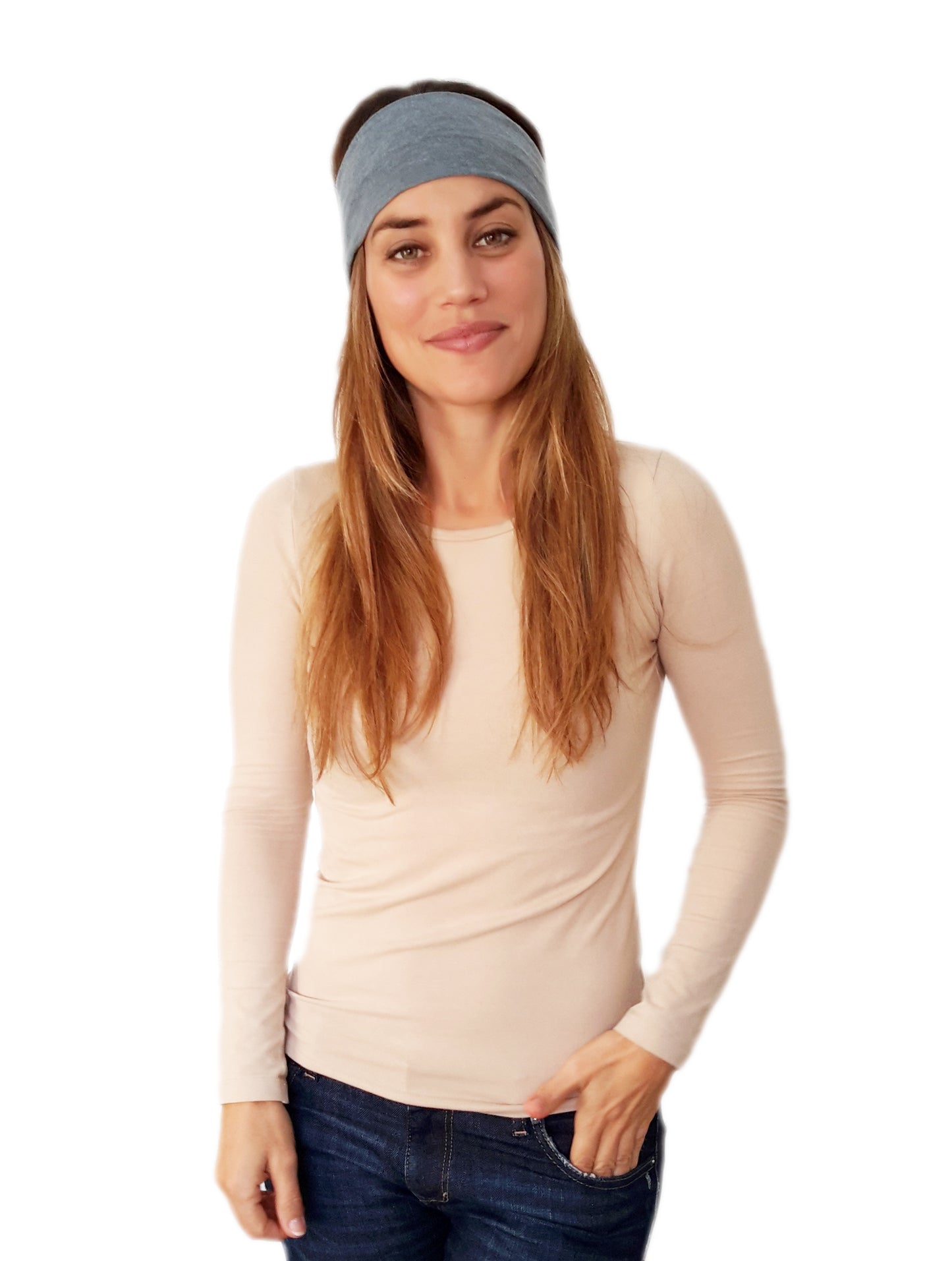 Cinta de Pelo Elástica con Nudo · Gris Oscuro