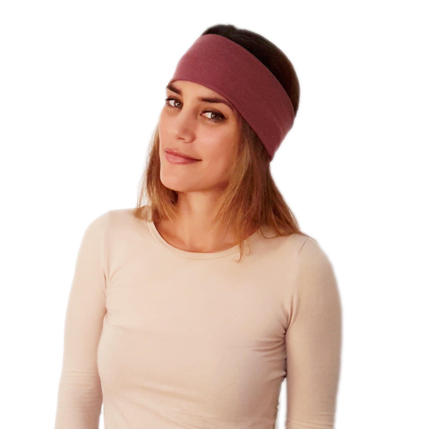 Cinta de Pelo Elástica con Nudo · Sándalo