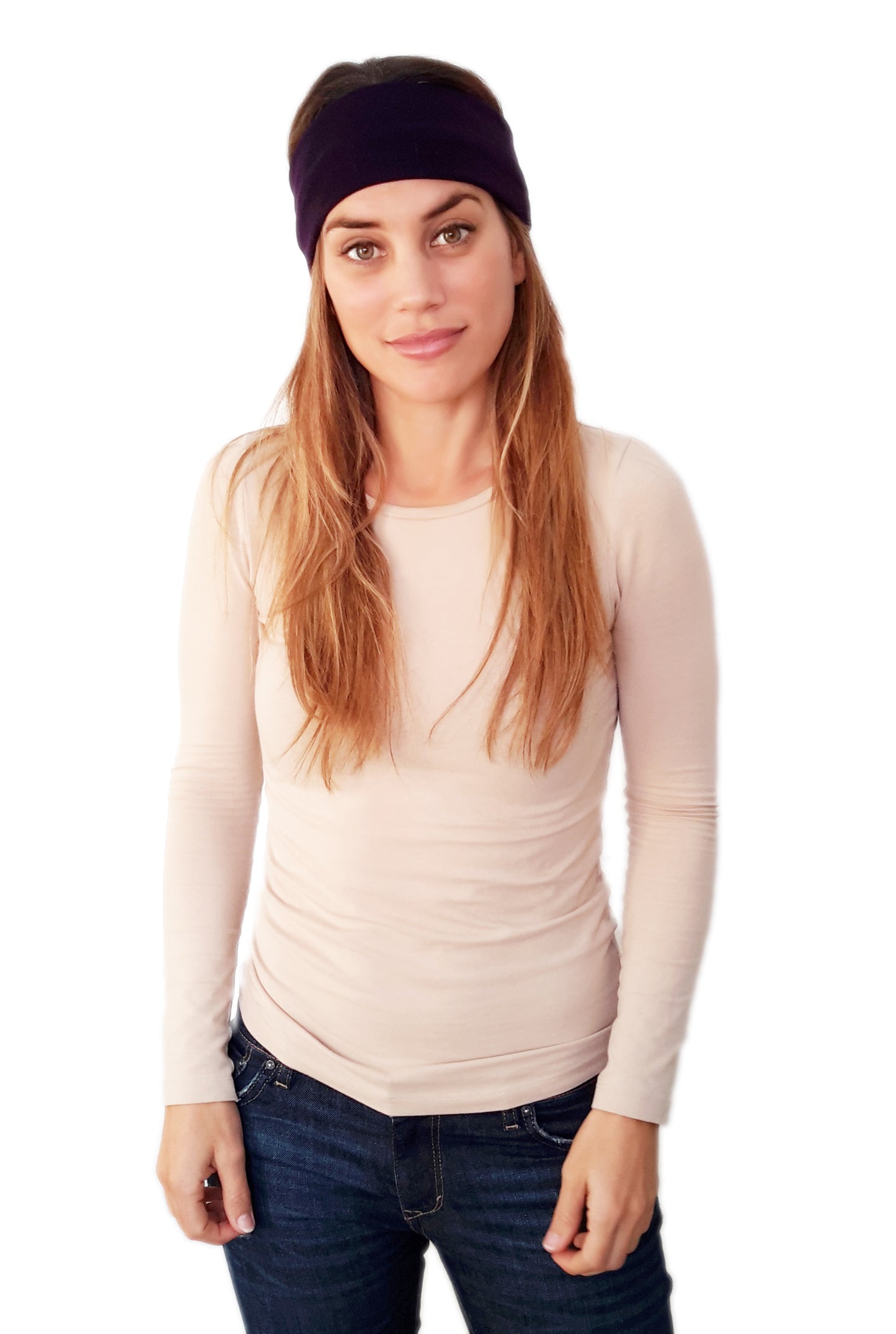 Cinta de Pelo Elástica con Nudo · Mora