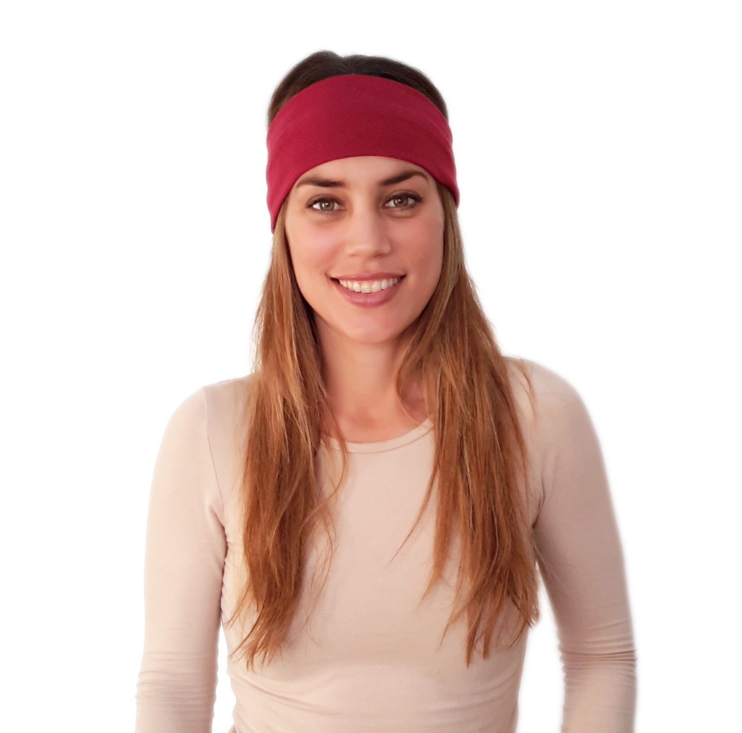 Cinta de Pelo Elástica con Nudo · Burdeos