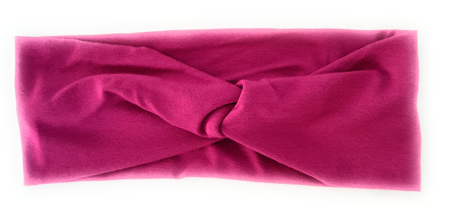 Cinta de Pelo Elástica con Nudo · Frambuesa