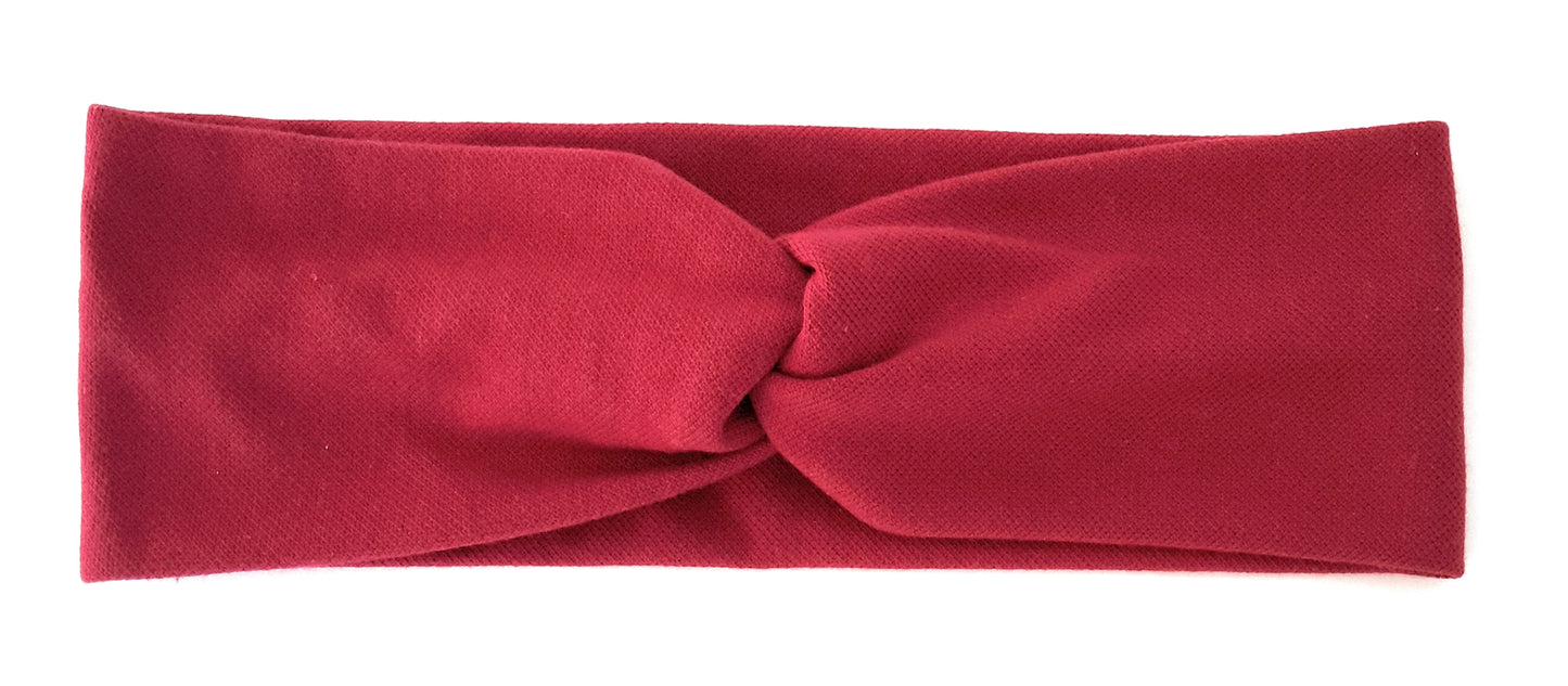 Cinta de Pelo Elástica con Nudo · Burdeos