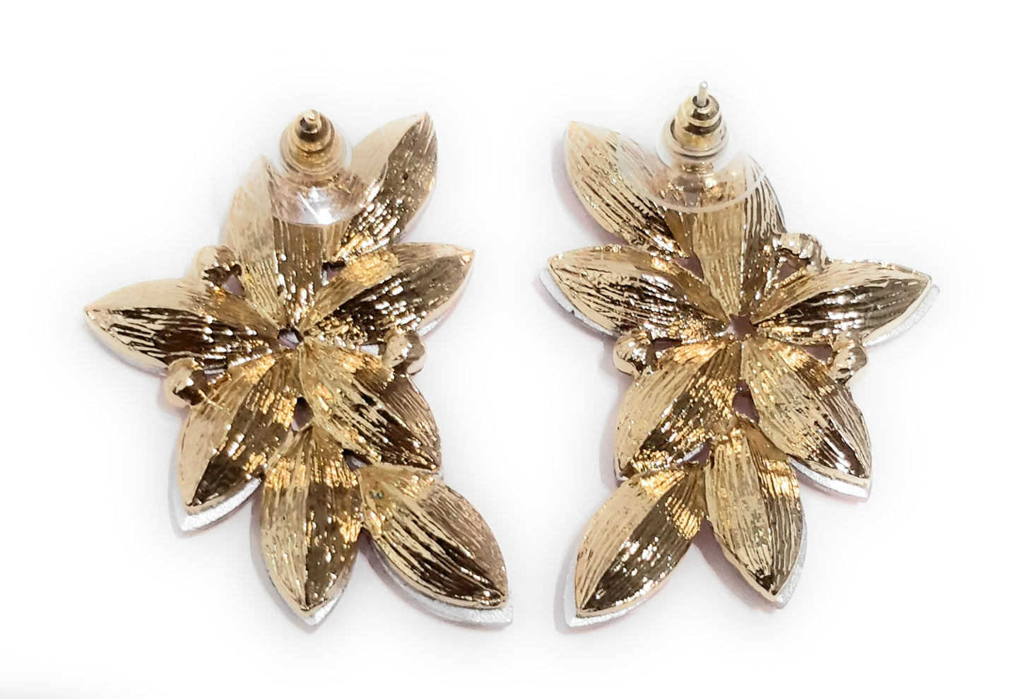 Pendientes Espectaculares Florales · Criastales Verde Esmeralda, Oro