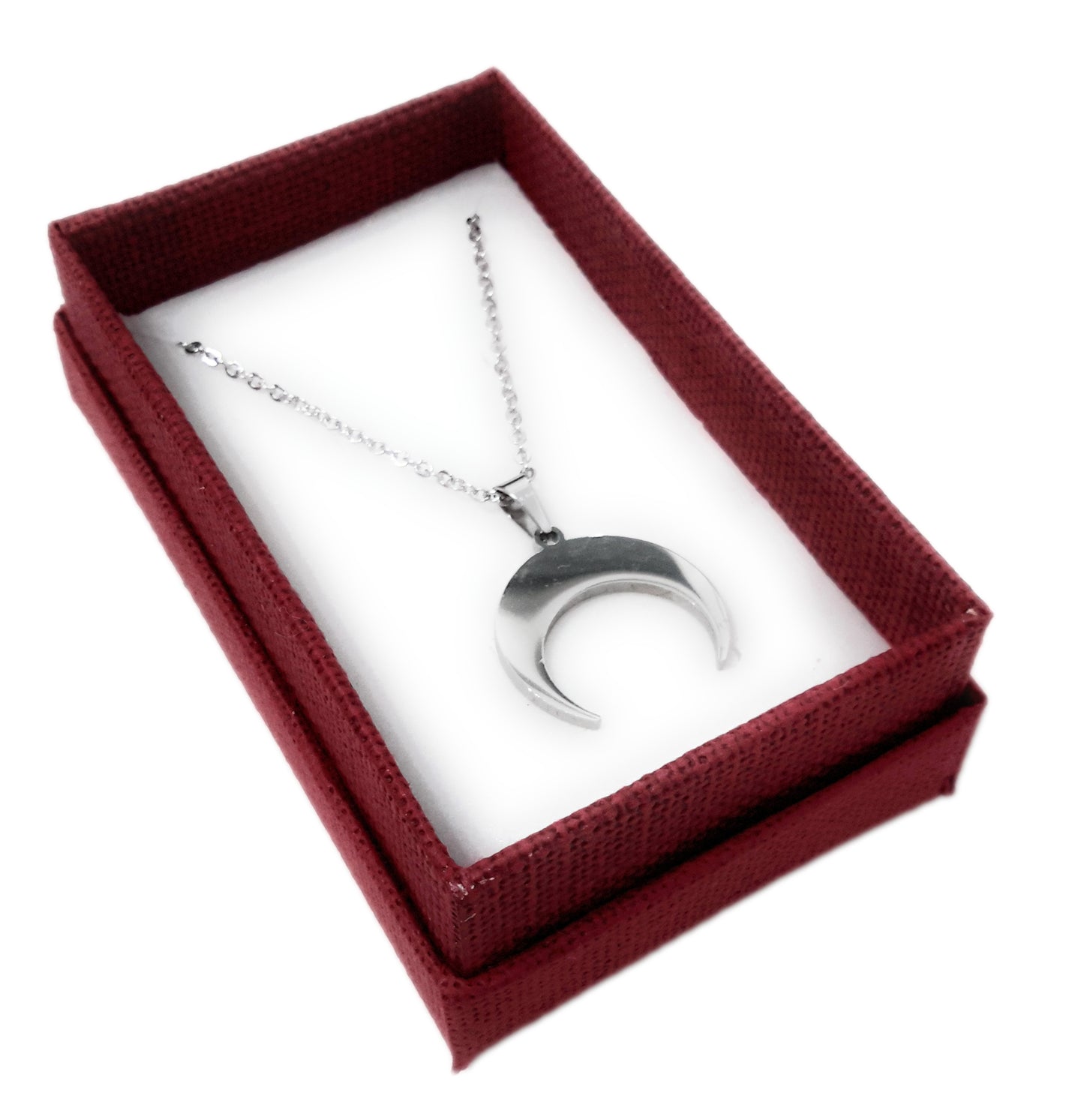 Collar Corto Media Luna · Plata