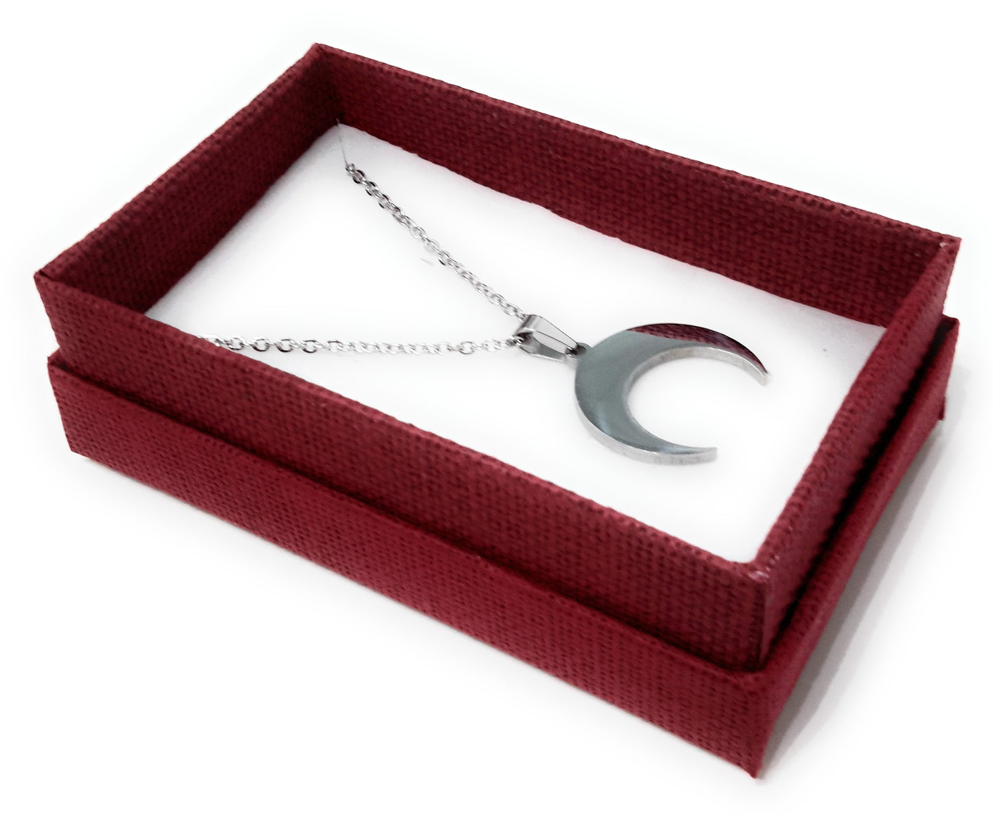 Collar Corto Media Luna · Plata