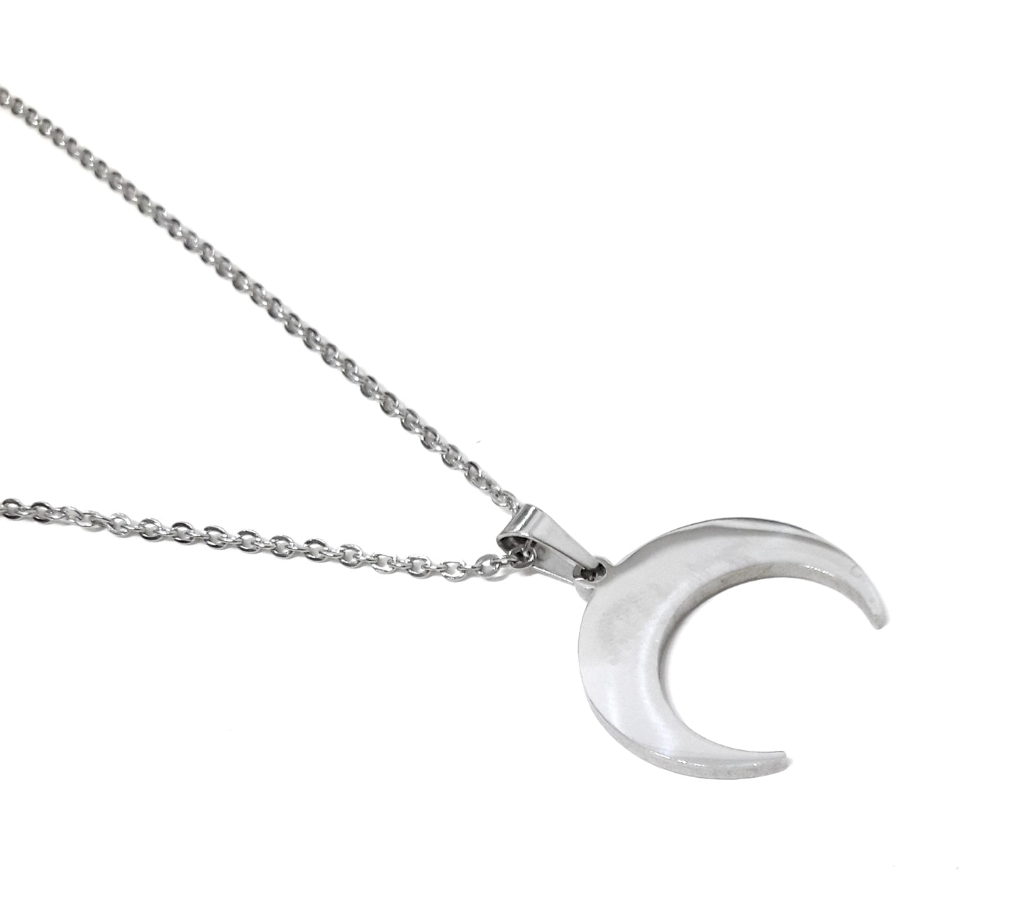 Collar Corto Media Luna · Plata