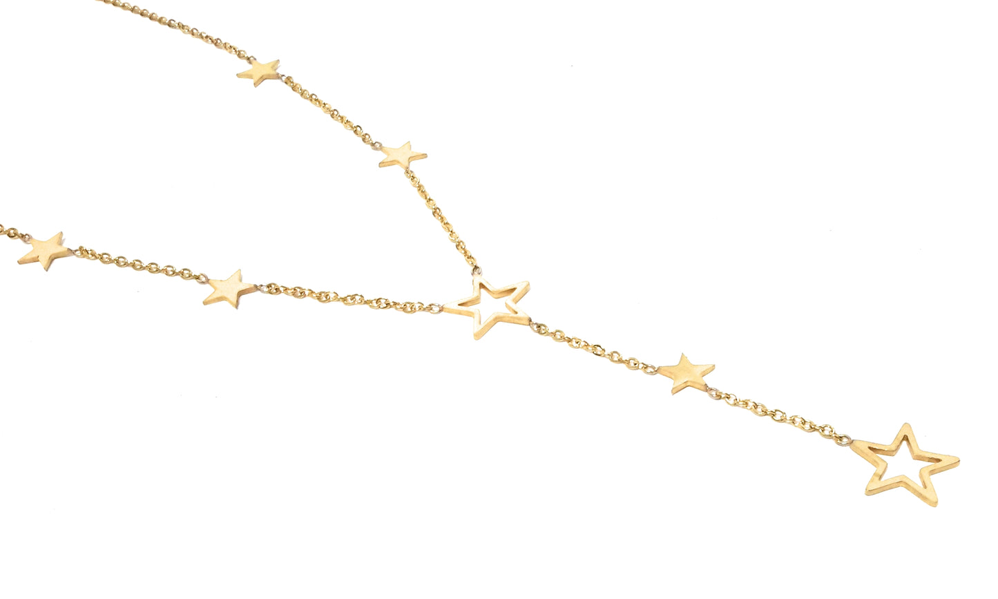 Gargantilla Forma Y · Dorado Estrellas