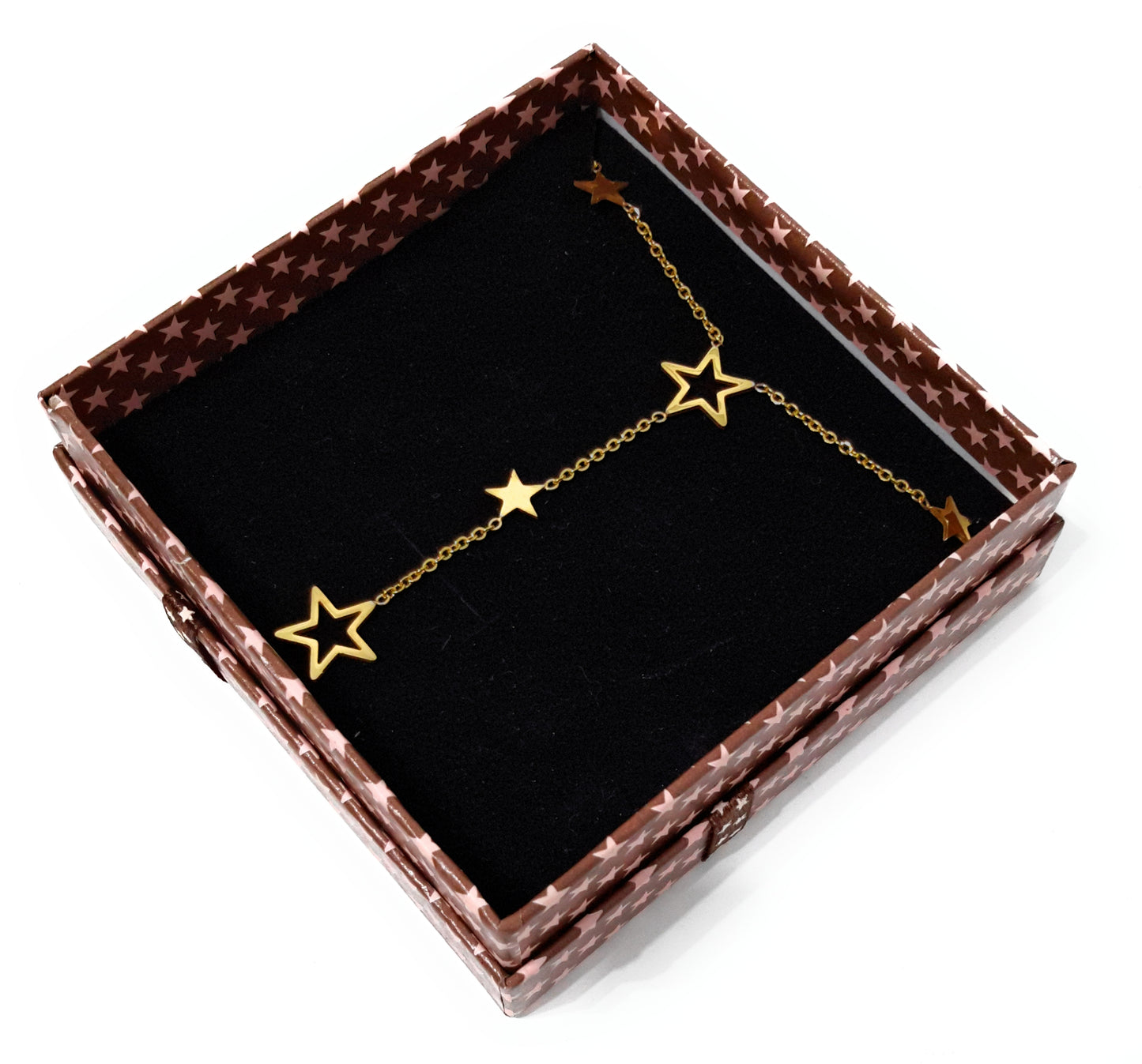 Gargantilla Forma Y · Dorado Estrellas