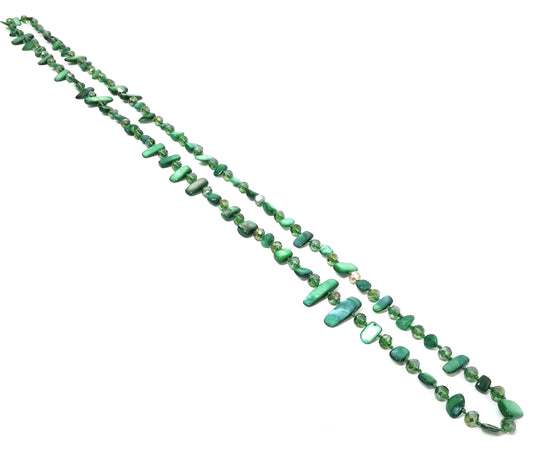 Collar Largo de Nácar · Verde Bosque