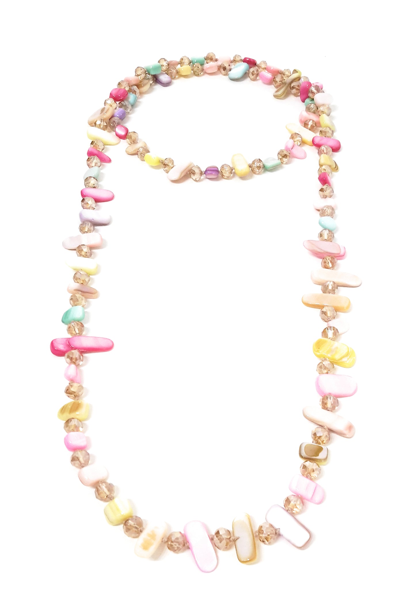 Collar Largo de Nácar · Colores Pasteles
