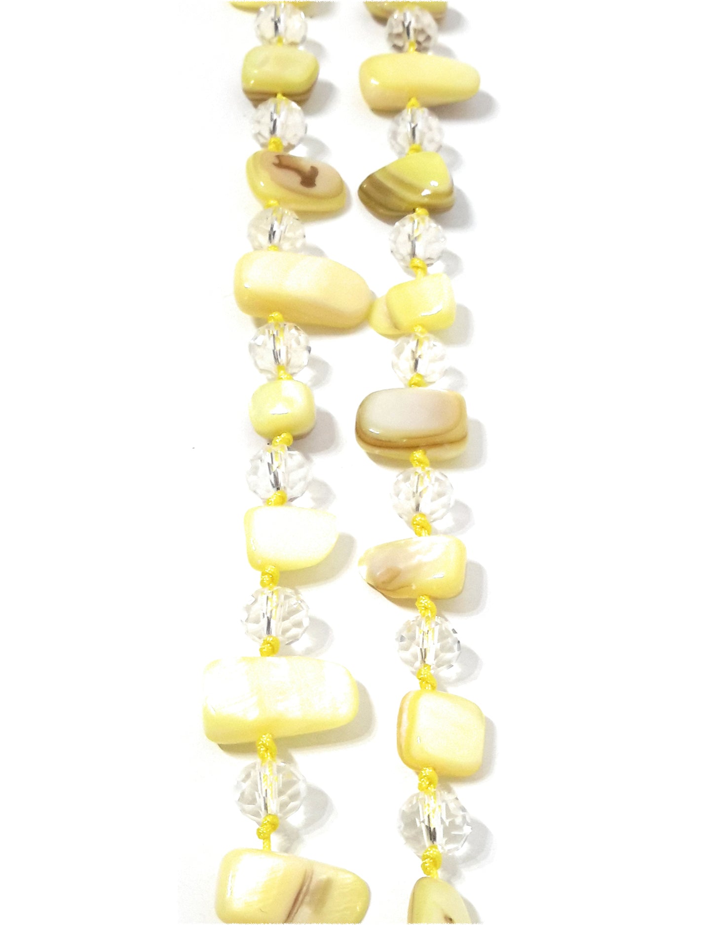 Collar Largo de Nácar · Amarillo