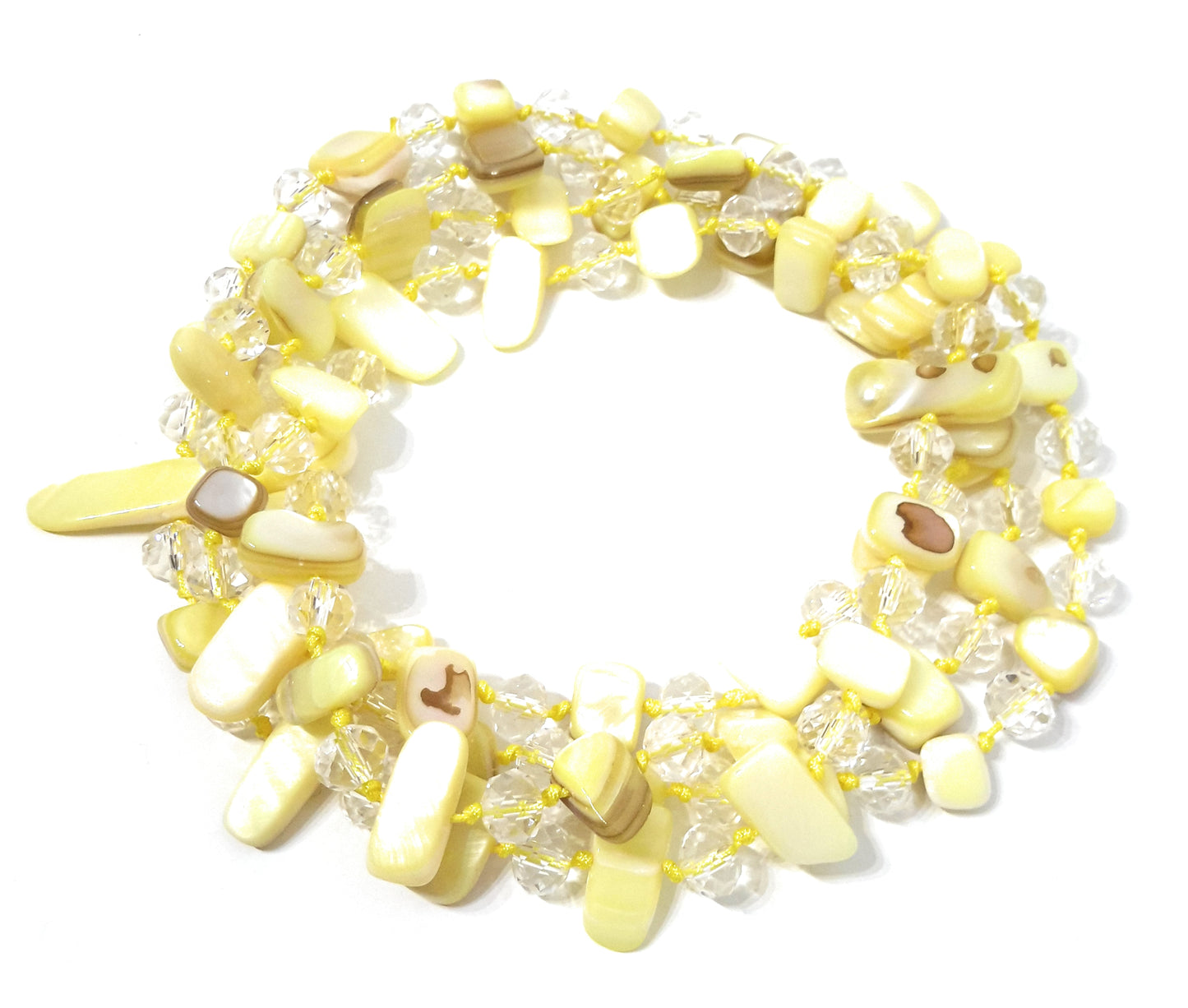 Collar Largo de Nácar · Amarillo