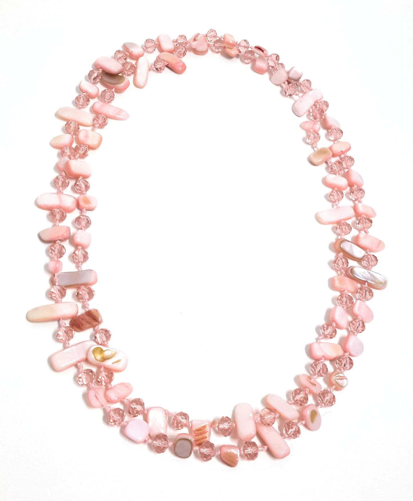 Collar Largo de Nácar · Rosa