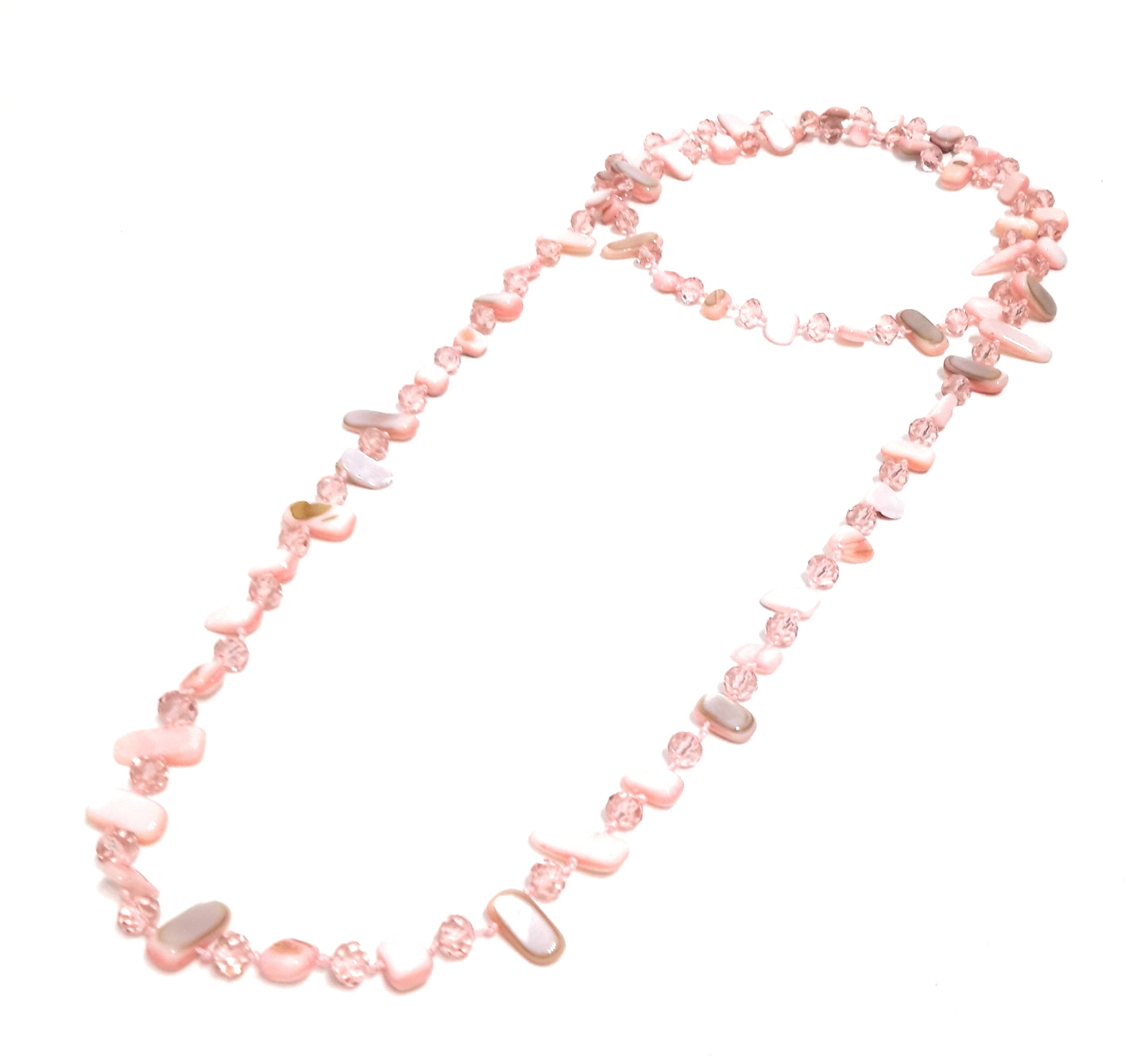 Collar Largo de Nácar · Rosa