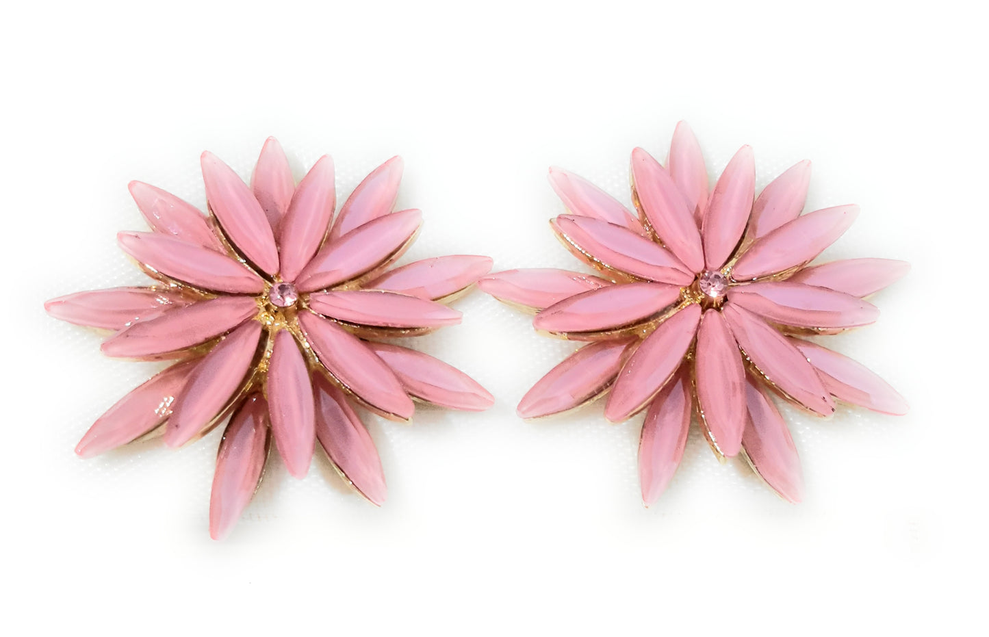 Pendientes Cristales Margarita · Rosa, Oro