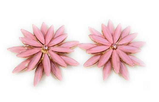 Pendientes Cristales Margarita · Rosa, Oro