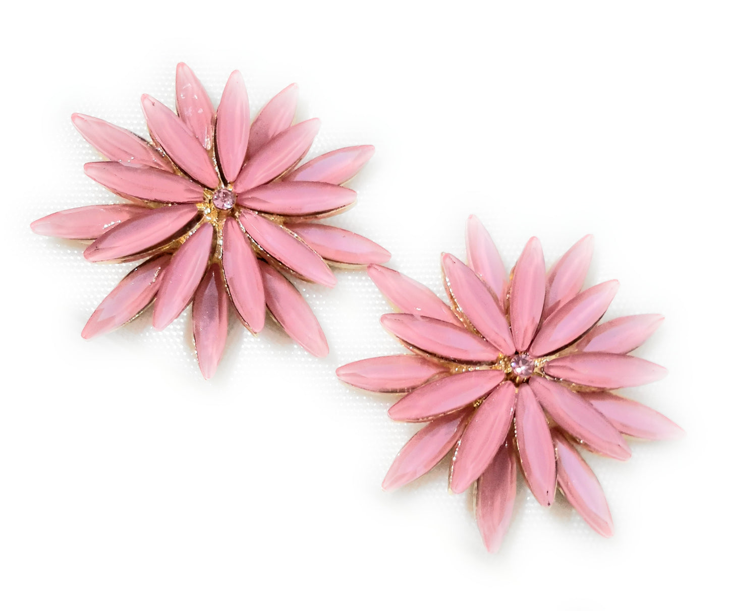 Pendientes Cristales Margarita · Rosa, Oro