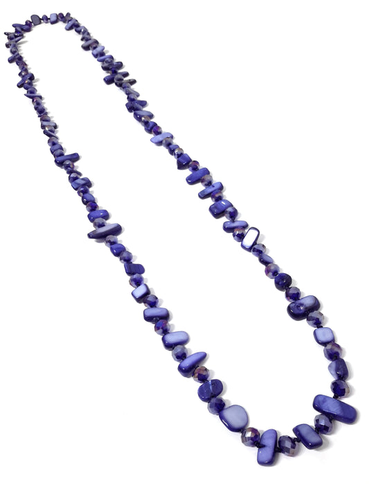 Collar Largo de Nácar · Azul Marino (última unidad!)