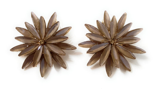 Pendientes Cristales Margarita · Beis (última unidad!)