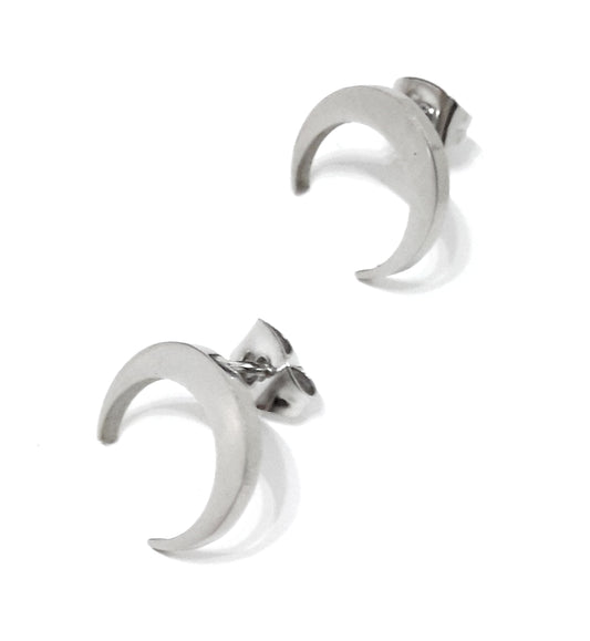 Pendientes Media Luna · Plata