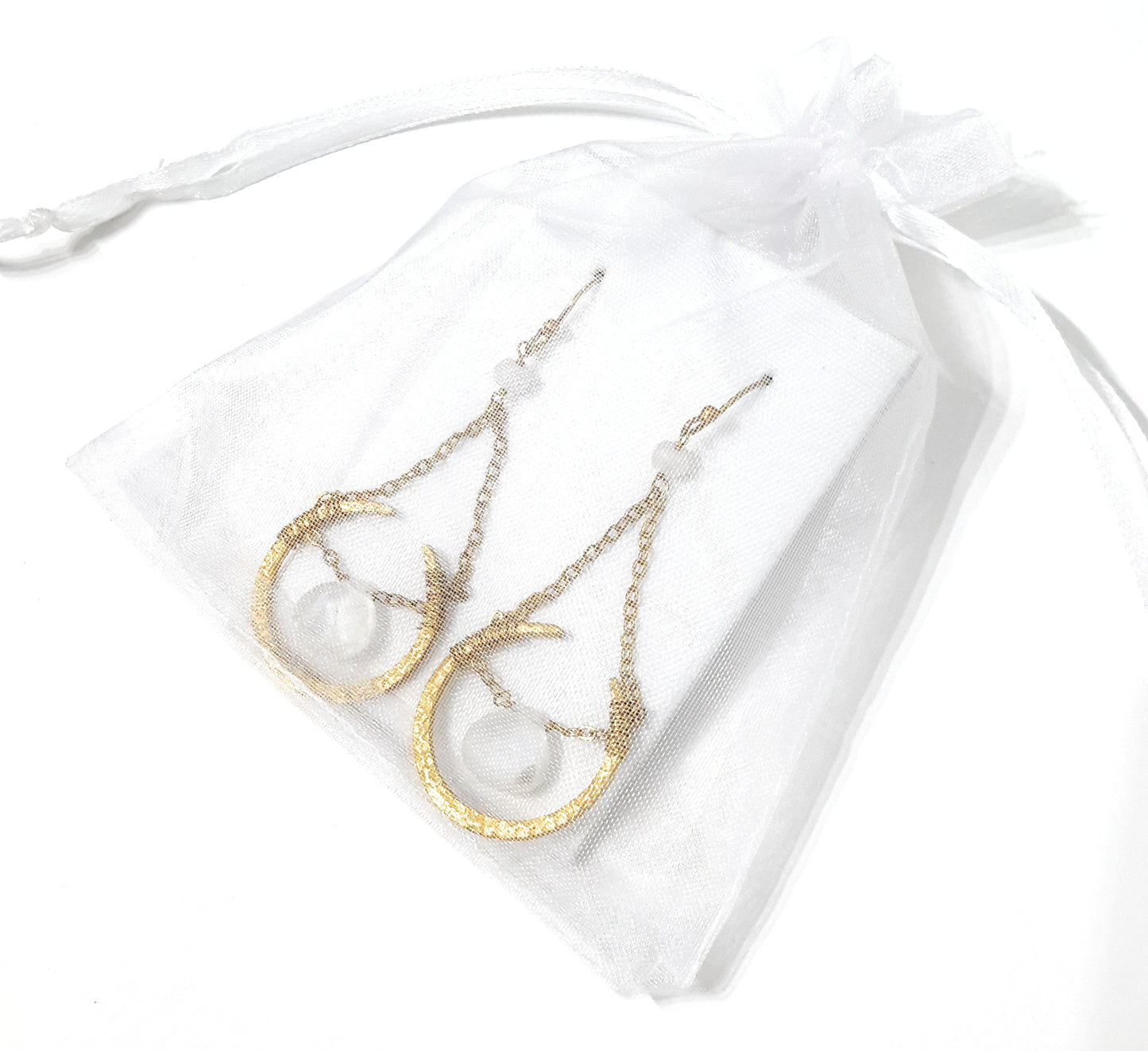 Pendientes Joya 24K · BALANZA (Hecho a mano)