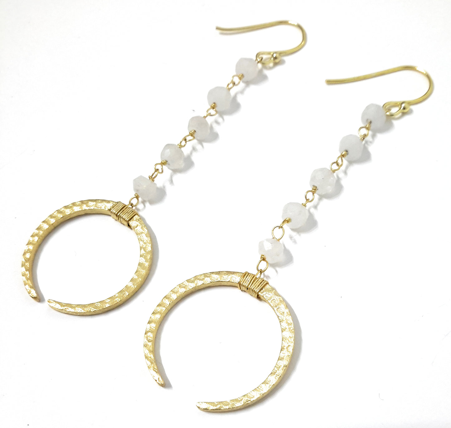 Pendientes Joya 24K · LUNA (Hecho a mano)