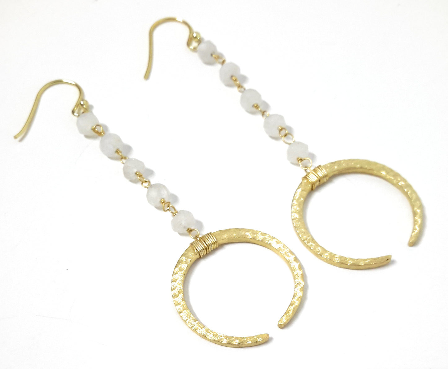 Pendientes Joya 24K · LUNA (Hecho a mano)