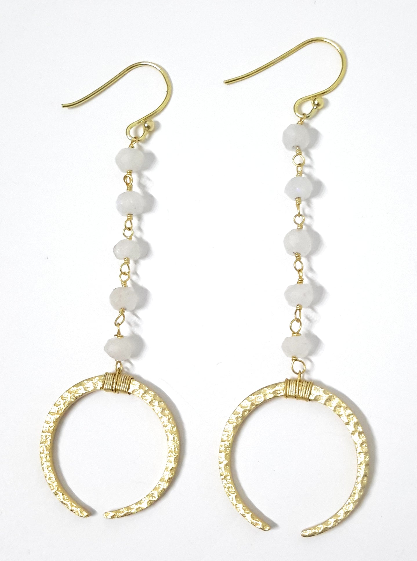 Pendientes Joya 24K · LUNA (Hecho a mano)