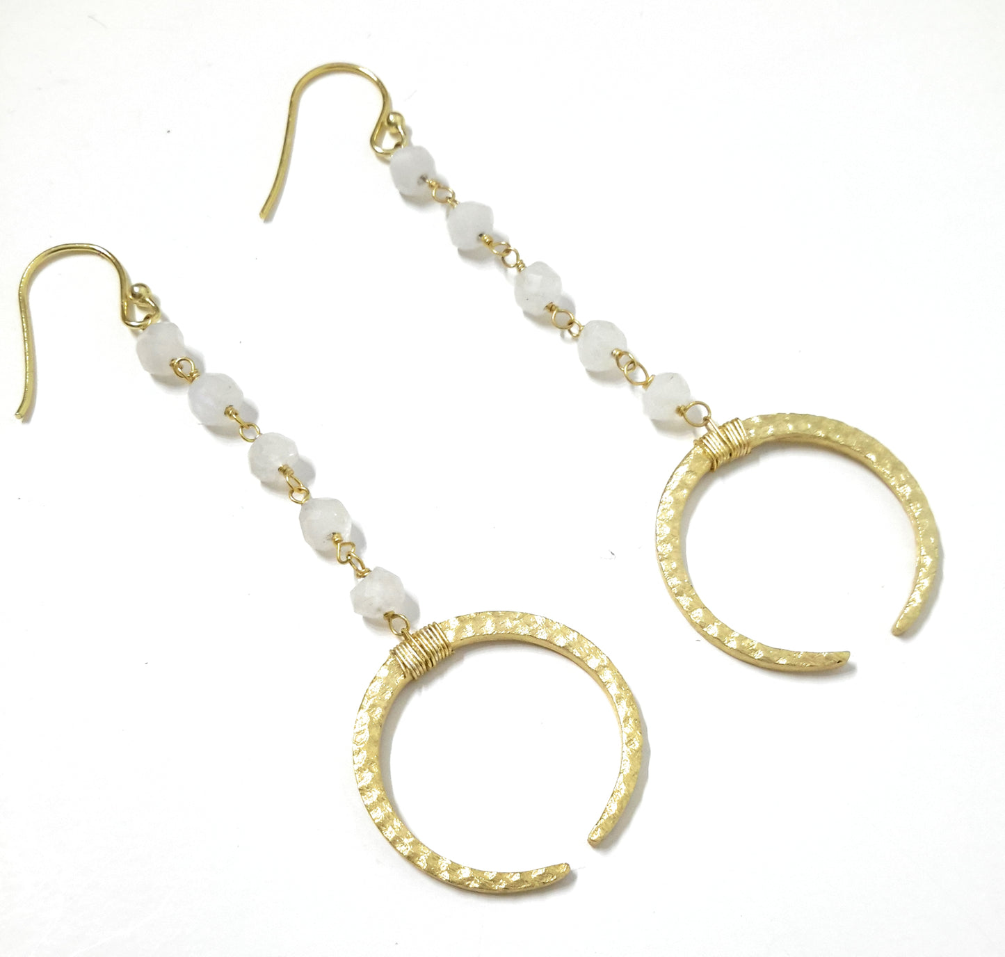 Pendientes Joya 24K · LUNA (Hecho a mano)