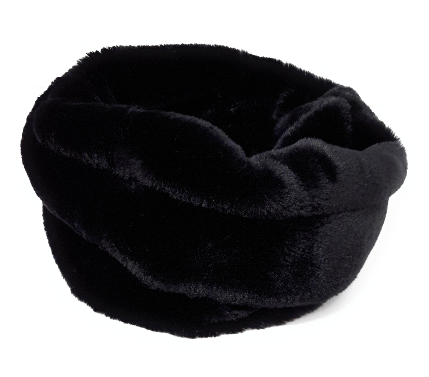 Bufanda de Pelo Sintético de Mujer – Suave, Elegante y Muy Calentita · Negro (Hecho en Sevilla, España)