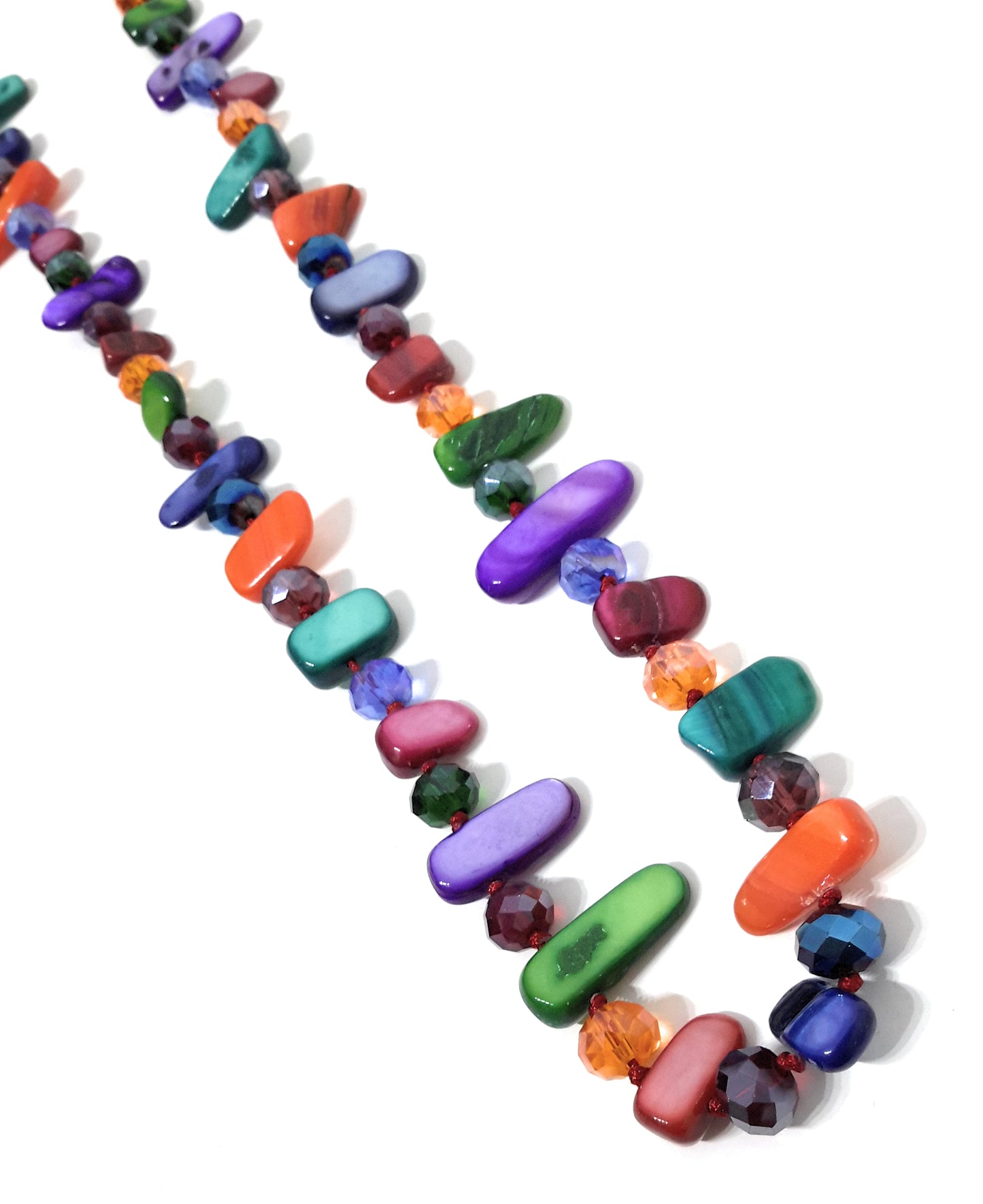 Collar Largo de Nácar · Colores Multicolor