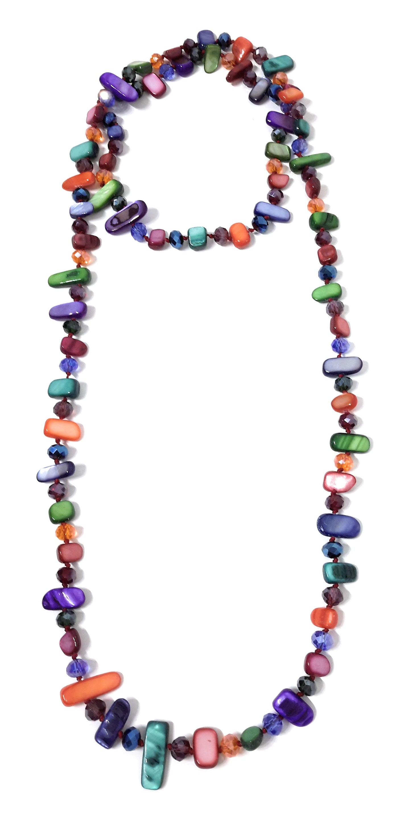 Collar Largo de Nácar · Colores Multicolor