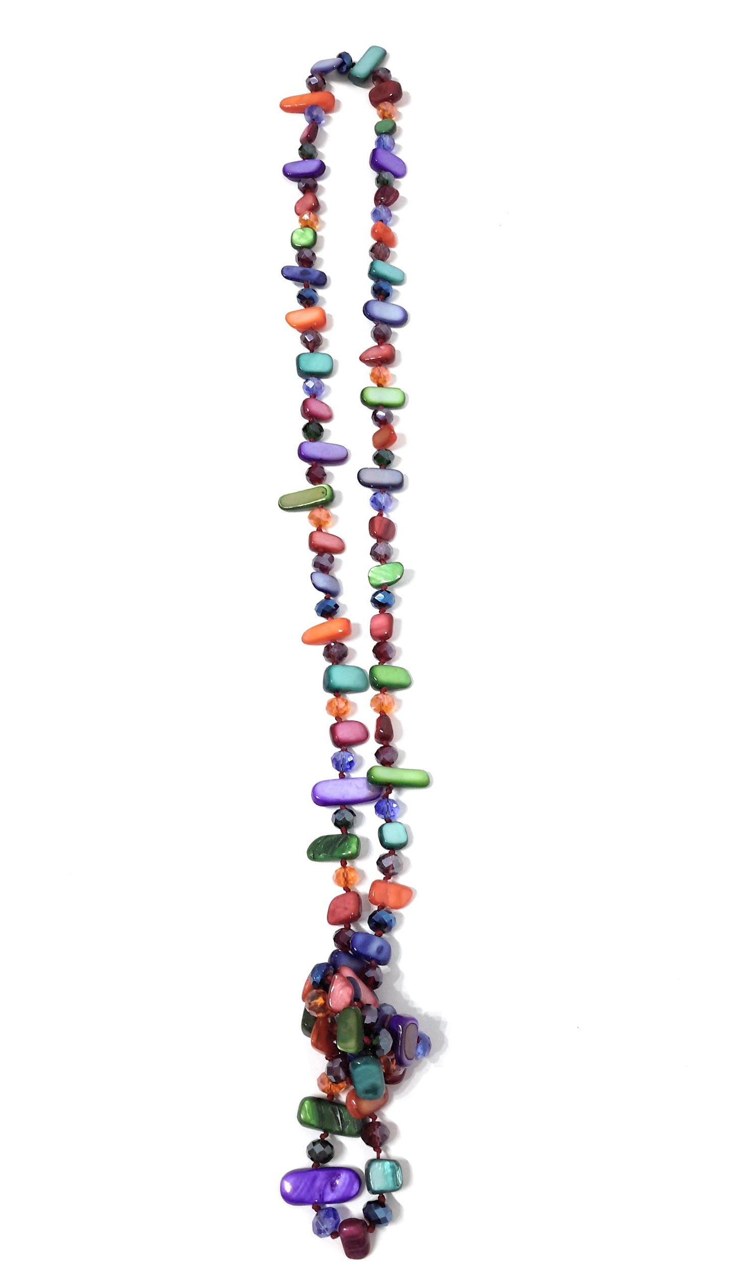 Collar Largo de Nácar · Colores Multicolor