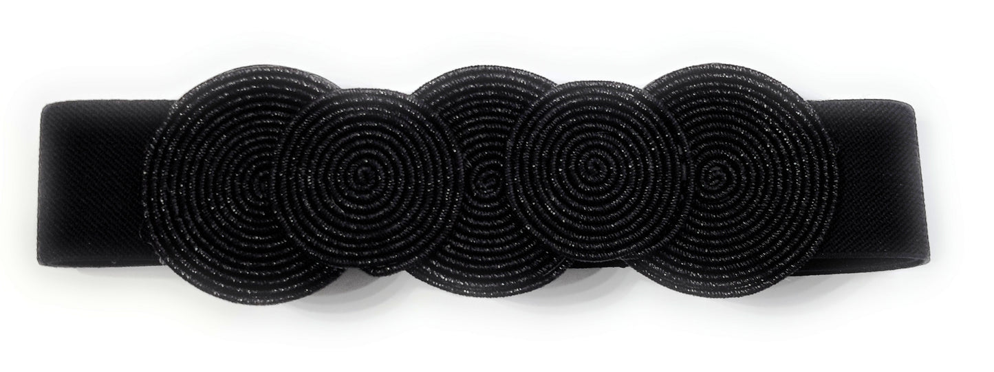Cinturón Elástico Círculos · Negro