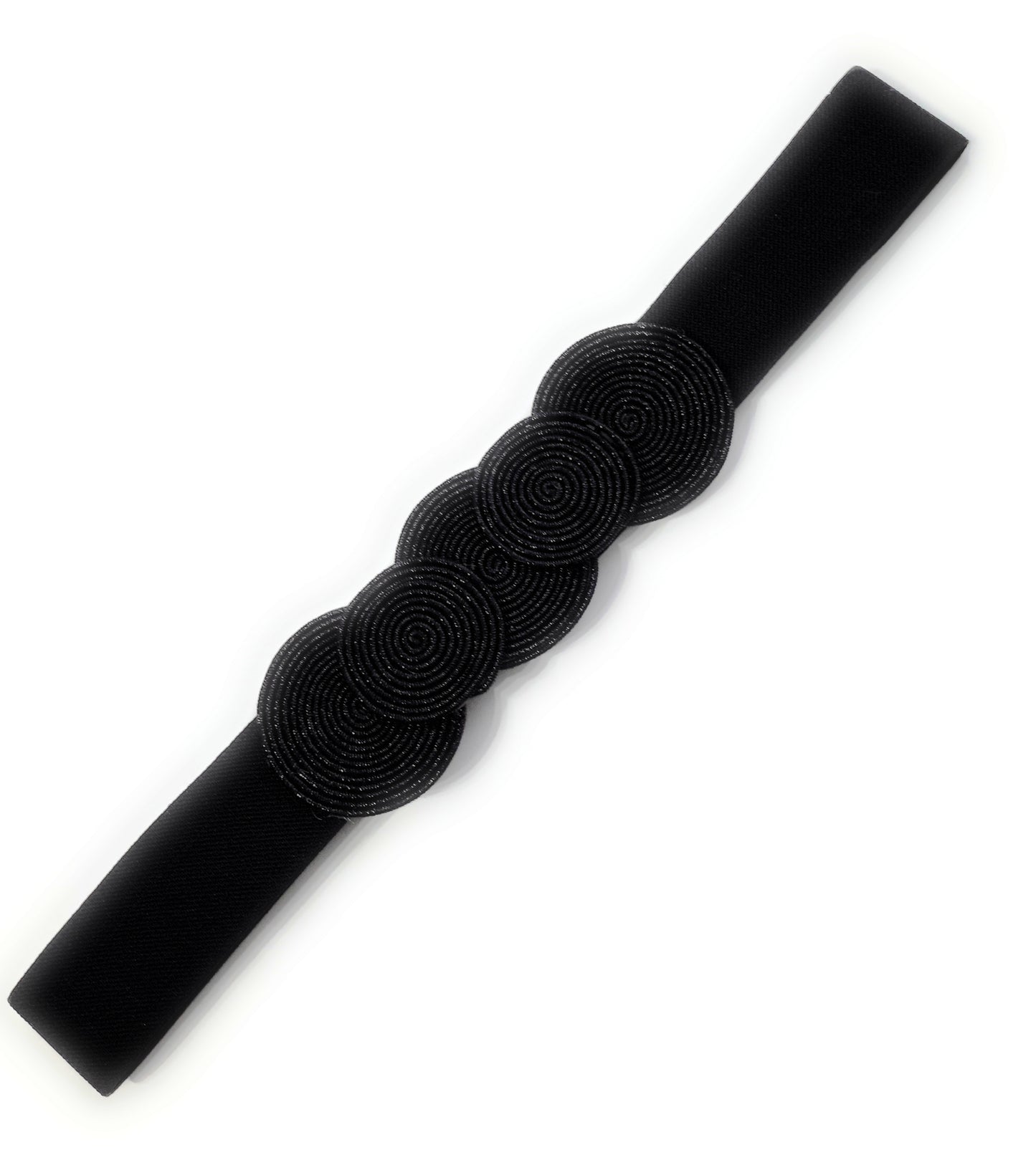 Cinturón Elástico Círculos · Negro
