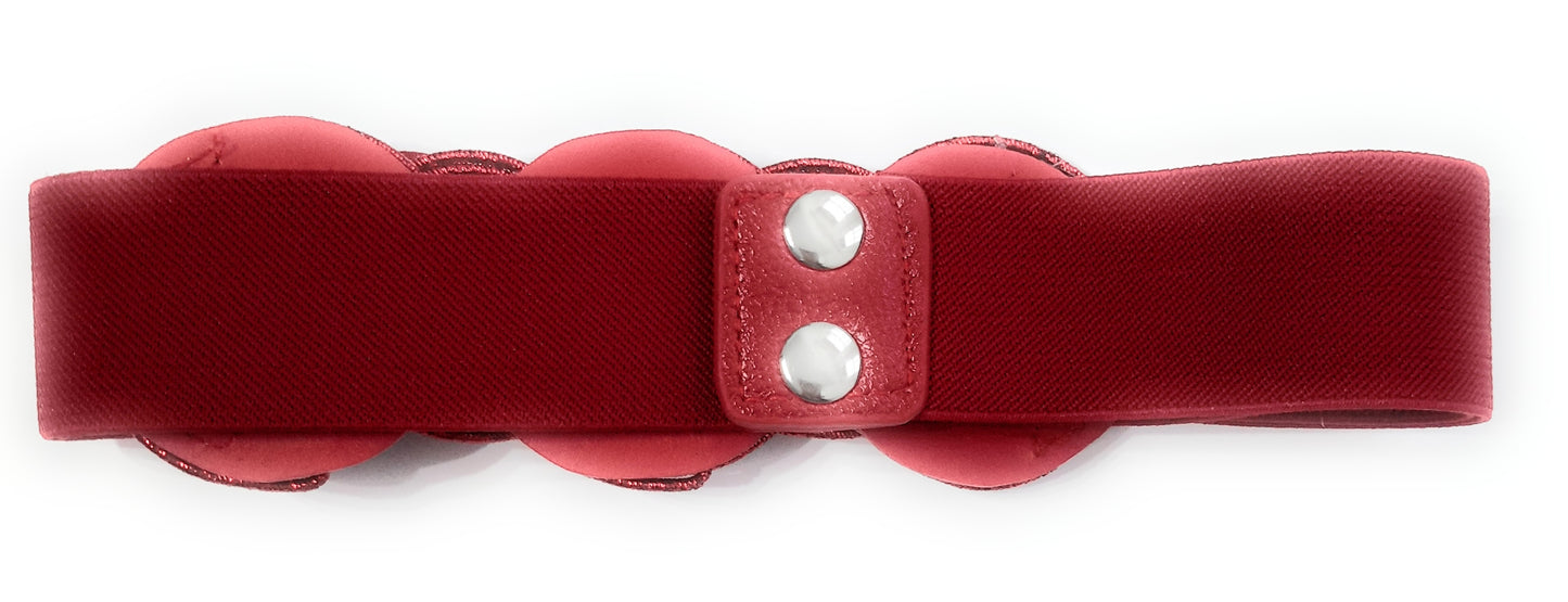 Cinturón Elástico Círculos · Rojo