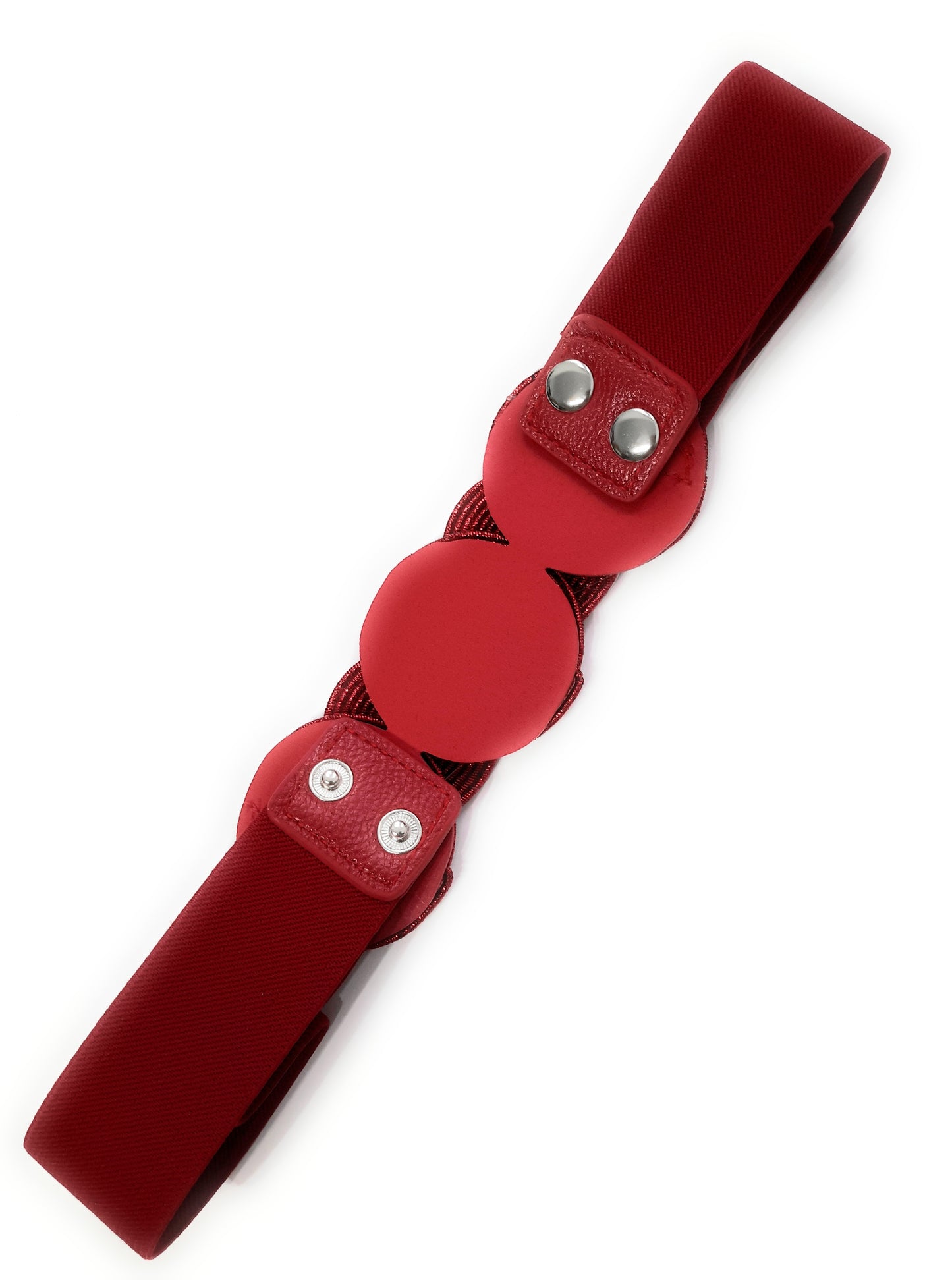 Cinturón Elástico Círculos · Rojo