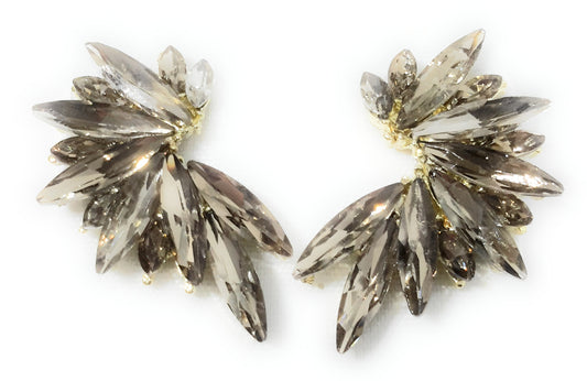 Pendientes Cristales Brillantes · Champán, Oro