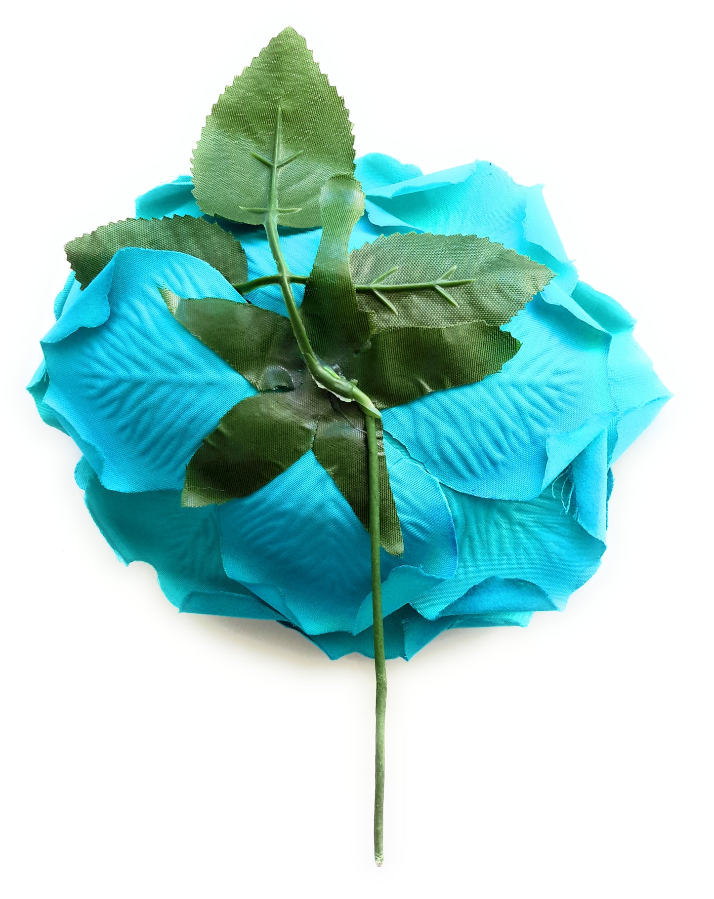 Flor Flamenca Pelo Grande Ø19cm · Turquesa