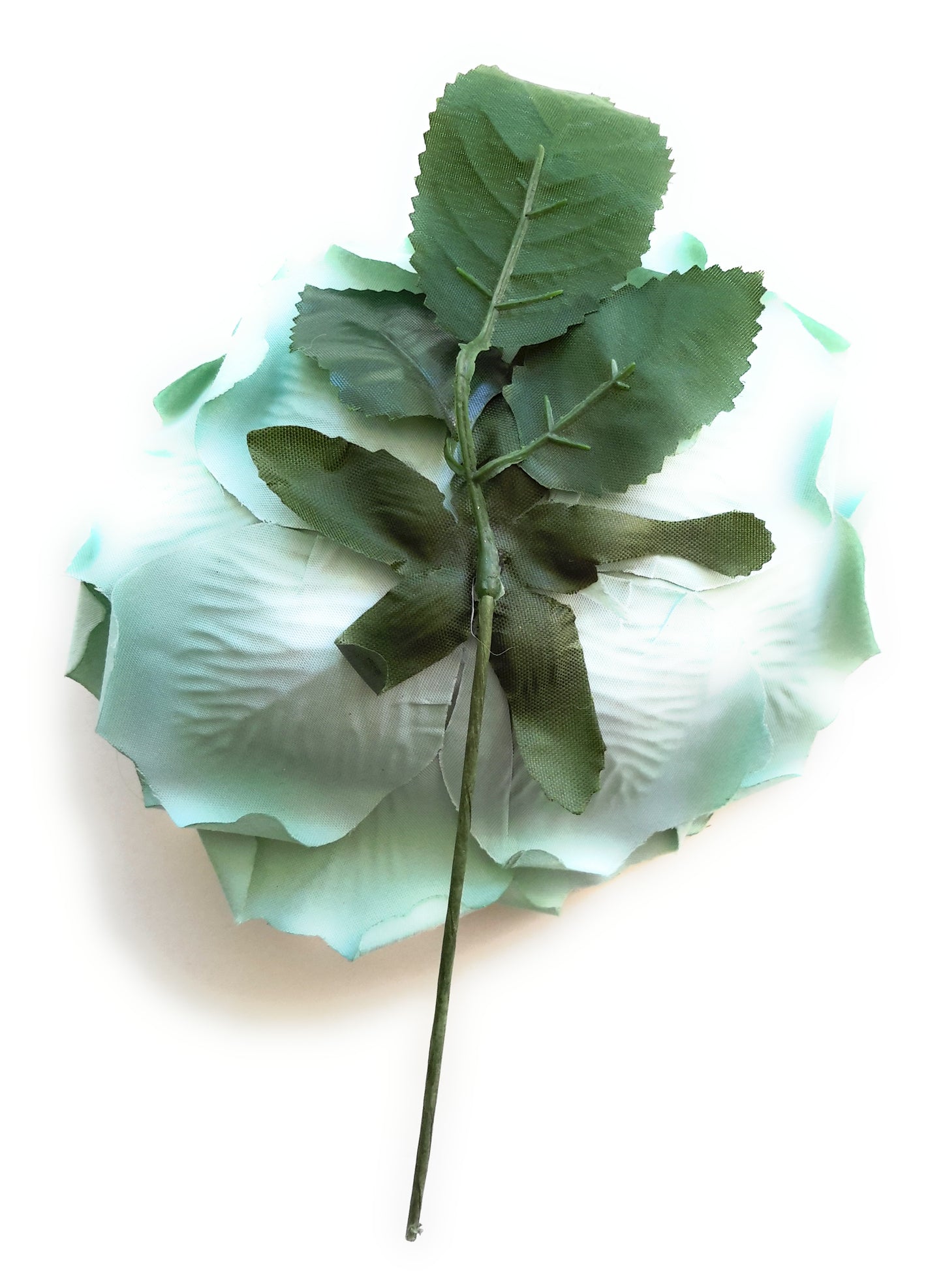 Flor Flamenca Pelo Grande Ø19cm · Verde Menta