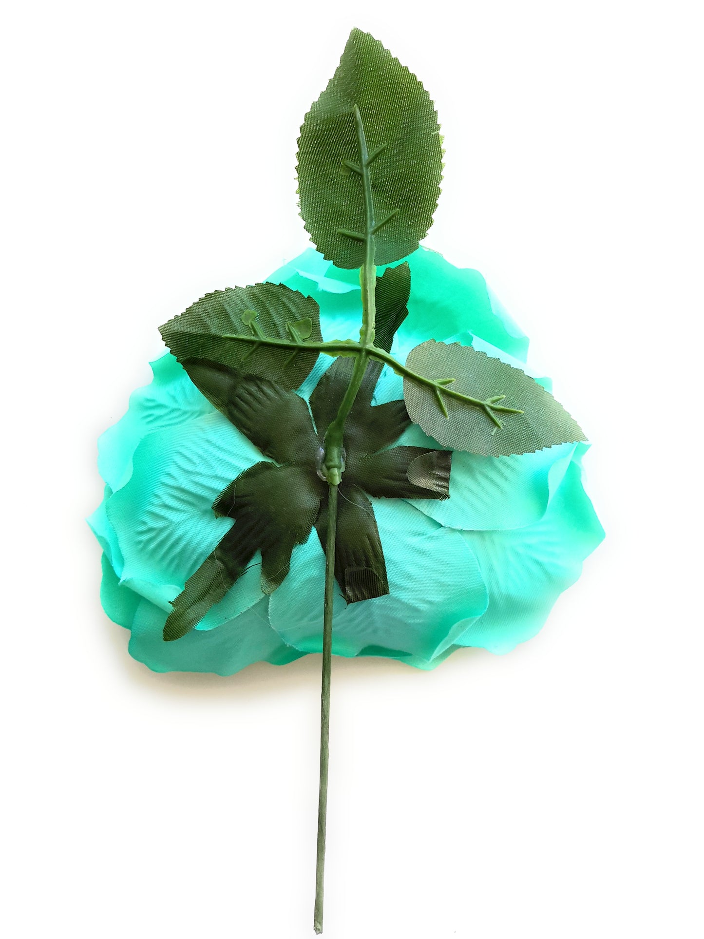 Flor Flamenca Pelo Grande Ø19cm · Verde Agua