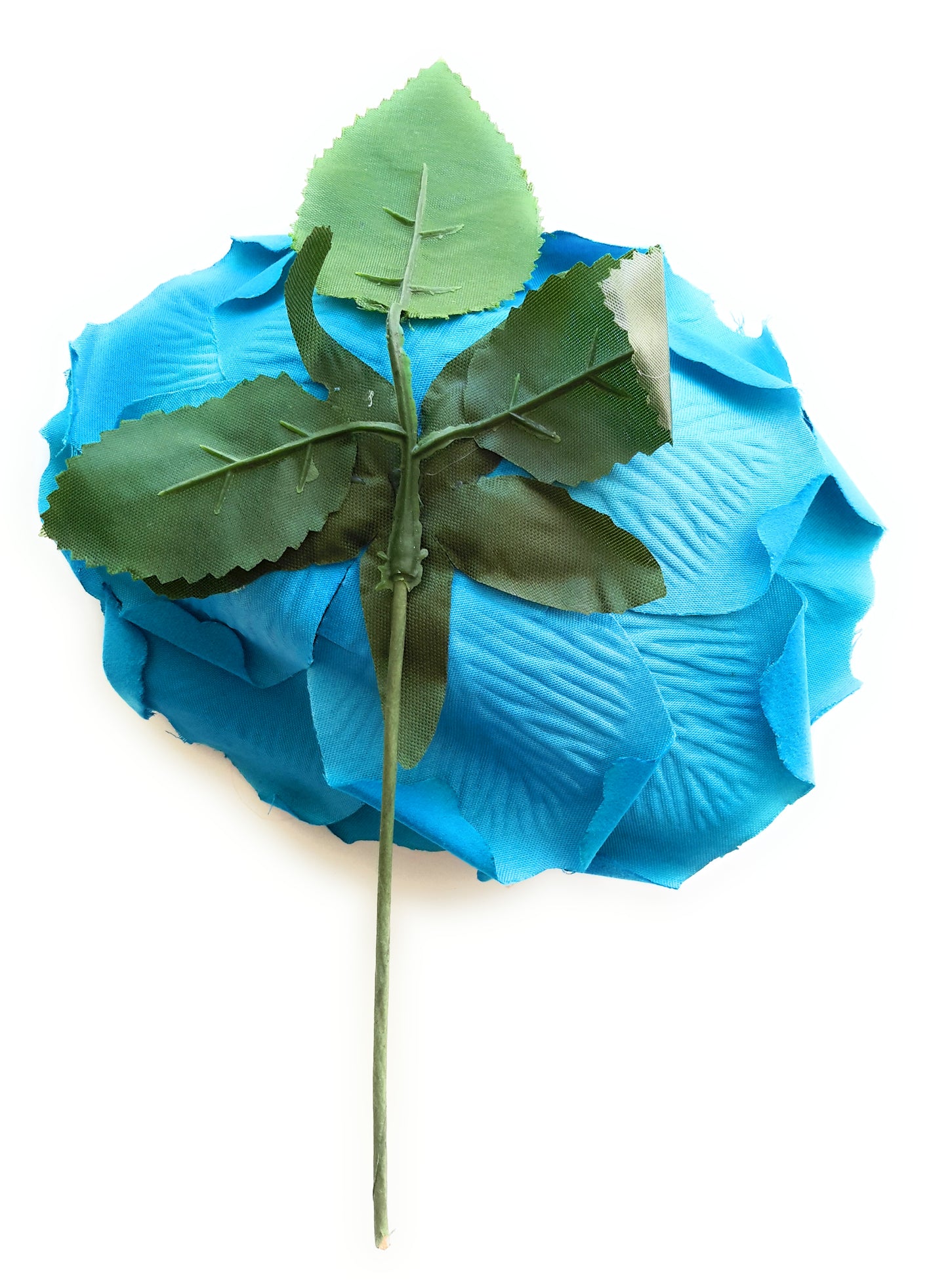 Flor Flamenca Pelo Grande Ø19cm · Azul Cielo